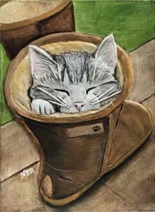 Nap Kitten Bootie, by Nancy Bolton-Rawles
